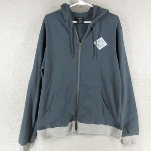 RVCA Hoodie Mens‎ Large Blue Full Zip The Balance Of Opposites Surf Sweatshirt